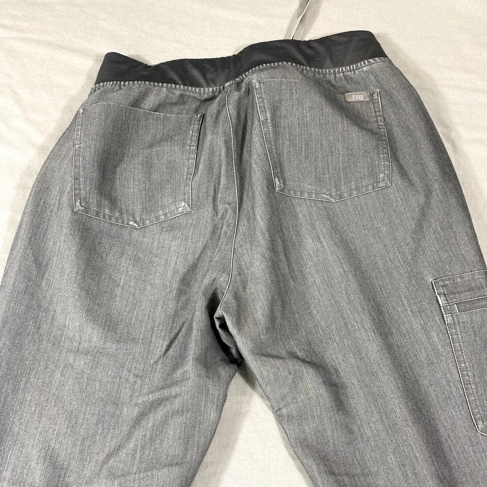 FIGS Technical Pants Womens Small 28x31 Gray Cargo Pocket Scrub Medical *‎